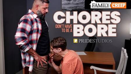Hairy Stepdad Barebacks His Stepson To Do His Chores