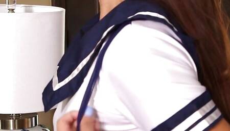 Flat Asian Schoolgirl Elle Voneva Has Fun with a Study Fuck