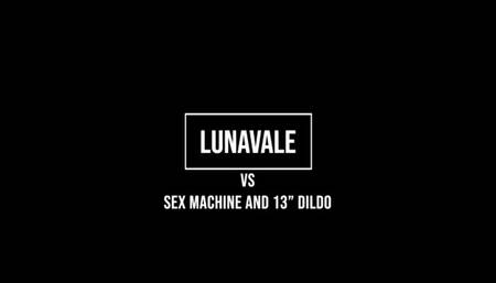 LunaVale 1st Time Versus Sex Machine And 13" Dildo