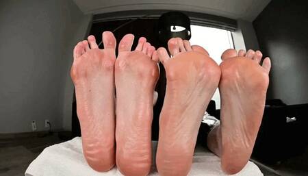 Goddess Charlie and Brookyln oil up! Pt 2 - MOV