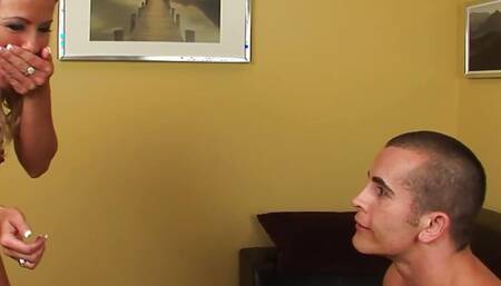 Horny blonde milfs give her psychiatrist a blowjob and are ready for anal treatment