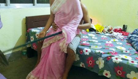 The maid was left by the owner from both the front and back sides