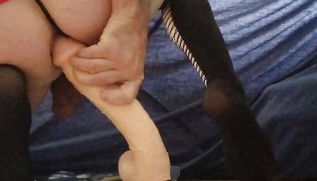 Gay slut fuck gaypussy and orgasm with big dildo