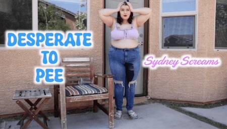 Desperate to Pee - A female desperation scene featuring: outdoor peeing, locked out, BBW peeing, and jeans fetish - 1080 MP4