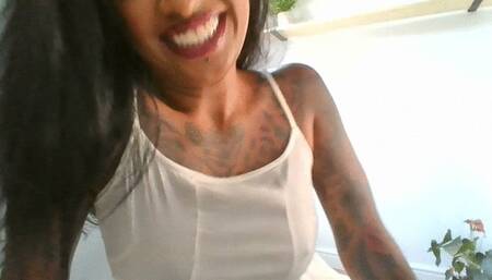 Cum on Tits and CEI in my White Summer Dress