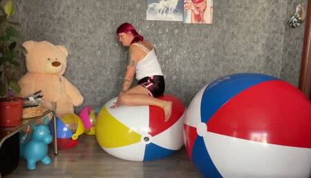 Play on two beachballs