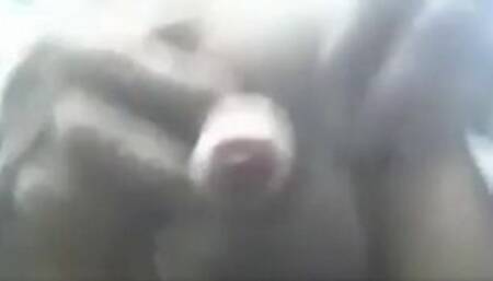 Old Man Strokes His Uncut Cock Outdoors