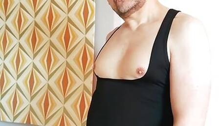 watch hot and horny daddy Flavio Piccioni jerk his fat cock and shoot his cum