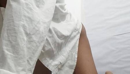 Clean shaved super tight pussy and sexy boobs