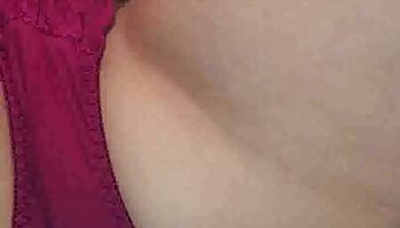 Lick the back muscles while masturbating