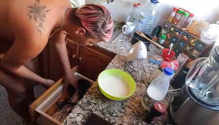 Cooking with Piss and Cum Part 1 - Pancake