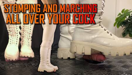 Marching and Stomping All Over Your Cock in White Boots - TamyStarly - Trample, Crushing, Trampling, Bootjob, Ballbusting, CBT