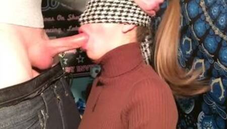 Best Friend's Cheating Girlfriend Gagging on My Cock Slow Motion Flowing Pigtails