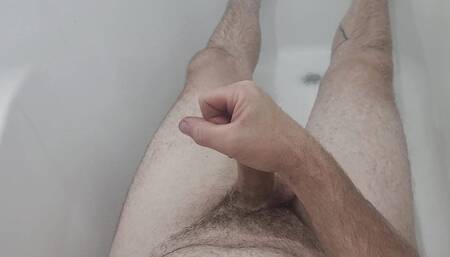 Pov shower wank and cum thick cock