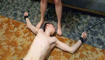 Natalie teases foot slave WMV