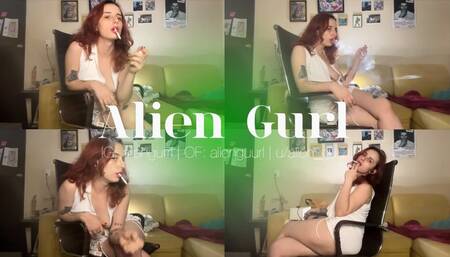 Sexy Elegant All White Cig and Outfit | Alien Girl