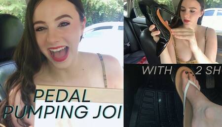 Girlfriend Pumps Gas and Brake Pedals at the Park