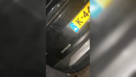 balls crushed between automatic car tailgate