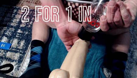 One dildo Two cocks....stretching me all around,