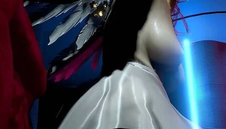 Geeky Angel Girl Rides Dick in the Nightclub