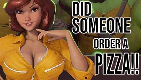 April getting Turtled on by the boys