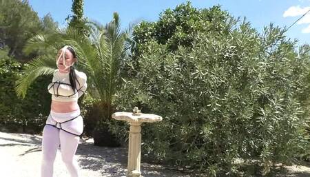 Chicken Wing Zip Tie Bondage Walk in a Public Park for Roxy - Part 2 mp4 SD