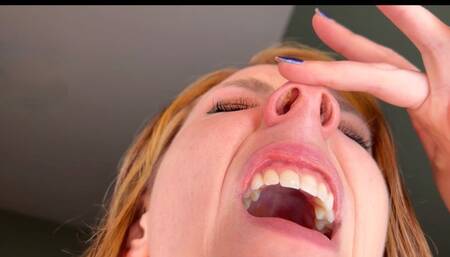 Snotty Close Up Pignose Sneezes