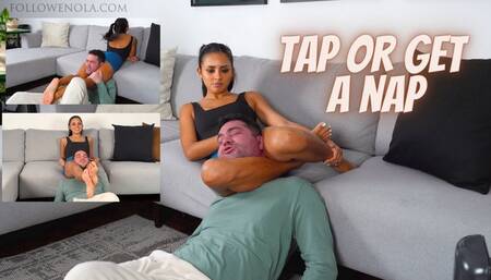 Scissorhold to rest - Mistress Enola - Squeezing neck to rest (FullHD)