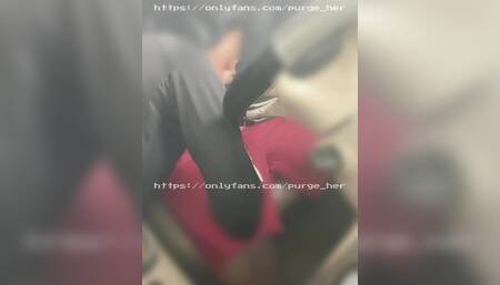 She Suck My Dick Outside While People Watch Us