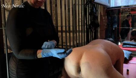 Fist in the ass otherwise he can't do anything