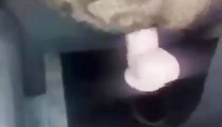 Nepali wife masturbating with dildo for husband.