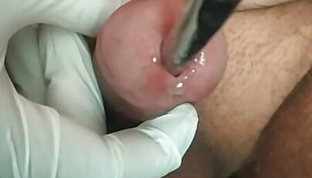 Urethral sounding and cum