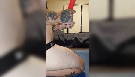 Tattooed Stud Solo Assfuck