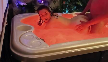 Cheating on My Girlfriend with Naughty Aleya Sun in a Hot Tub
