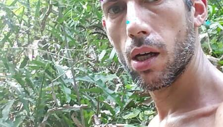 Wild masturbation in the jungle after I did ice