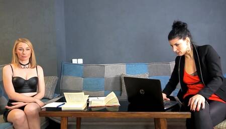 He fucks the blonde office assistant with his tiny dick