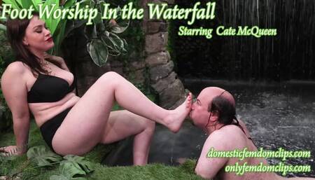 Foot Worship in the Waterfall