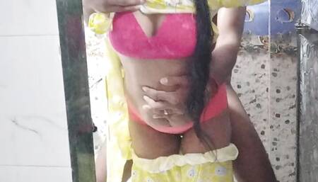 Indian sister-in-law got by husband's friend in a hurry.