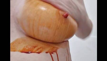 I torture my nipple with needles