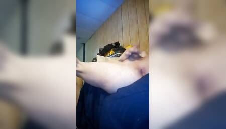 Fat guy has huge girthy cock