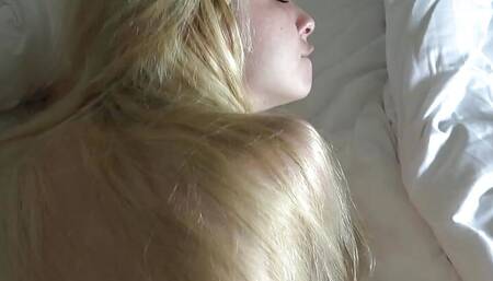 Kenzie Reeves adorable blonde takes it doggystyle then gives footjob POV