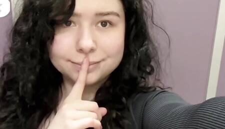 SCHOOL BATHROOM - VIRGIN-TEEN gets caught being sneaky!!!