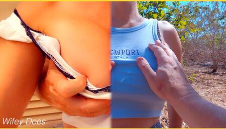 WIFEY getting her perfect tits grabbed COMPILATION