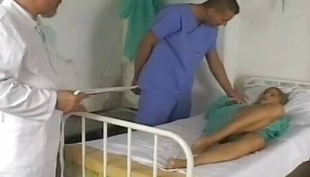 Crazy blonde bitch assfucked in the hospital