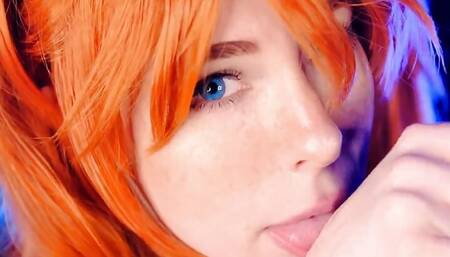 Sloppy Blowjob and Pussy Creampie. Evangelion Asuka Langley - Mollyredwolf