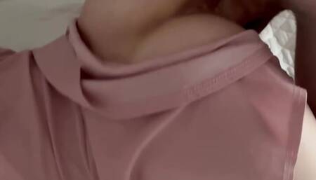 Slim petite teen with a ceampie finish