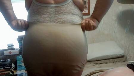 WIENER GIRL - full girdle masturbating cum