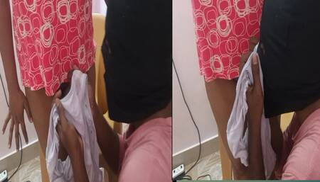 Wet cum in panties smelling hot . Watch full video