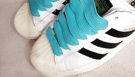 I'm jerking off in my Adidas Superstars