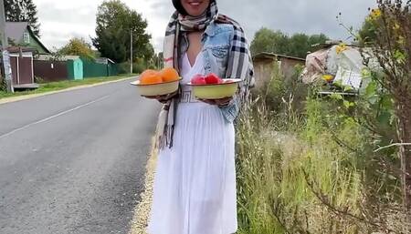 Fucked a Village Girl in Her Garden While Her Husband Was Not at Home